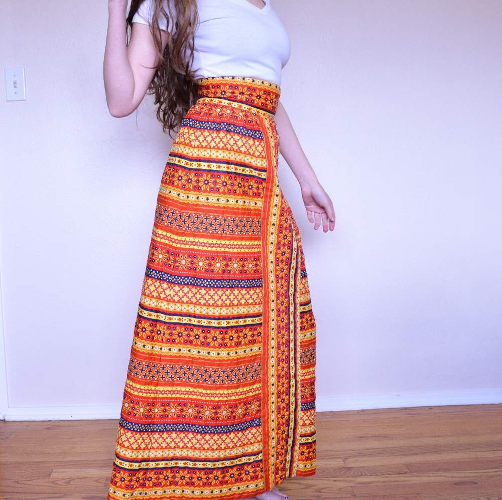 Vintage Lanz Bonwit Teller Quilted Maxi Skirt